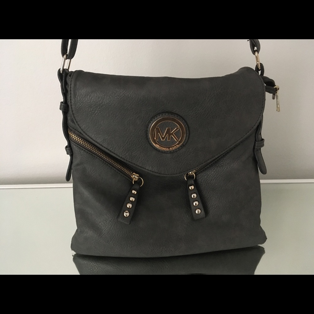 Michael Kors Dark Grey Leather Purse